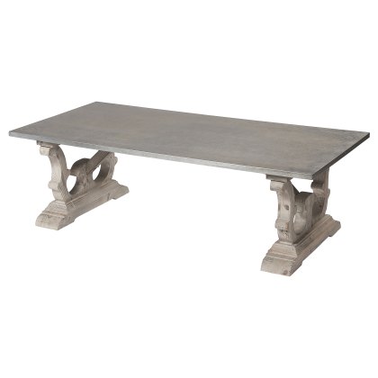 Zinc Top Coffee Table