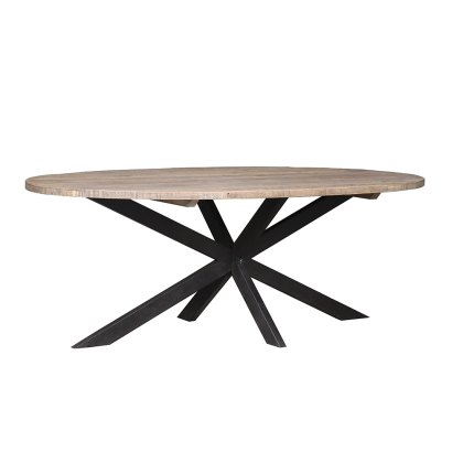 Oval 2.4m Table With Metal Legs Oval 2.4m Table With Metal Legs