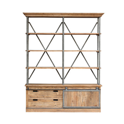 Old Elm & Iron Frame Bookshelf Old Elm & Iron Frame Bookshelf
