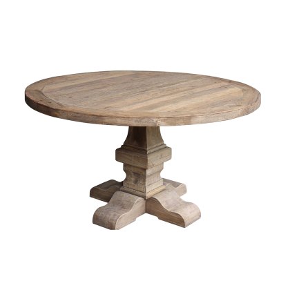 Reclaimed Oak Thick Top Round Table Reclaimed Oak Thick Top Round Table