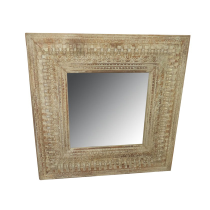 Square Mirror With Carving