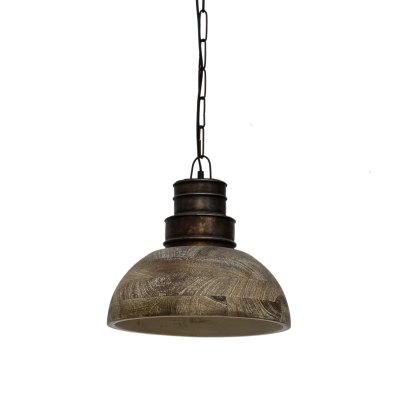 Wood & Iron Ceiling Lamp