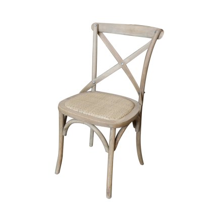 X Back Chair with Rattan Seat