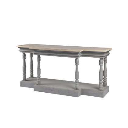 Arthemise Large Console 1 Drawer With Teak Top