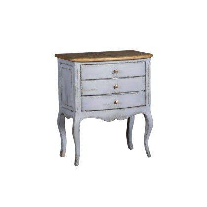 Palatino 3 Drawer Reclaimed Teak Top Bed Table