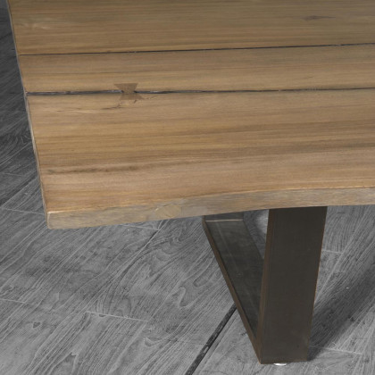 Baumtisch Flowerwood Dining Table With Iron Feet