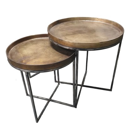 Round Side Table Set Of 2