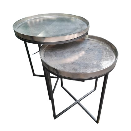 Round Side Table Set Of 2