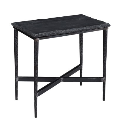 End Table Slate & Iron