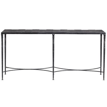 Console Table Blue Stone & Iron
