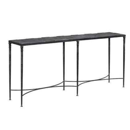 Console Table Blue Stone & Iron