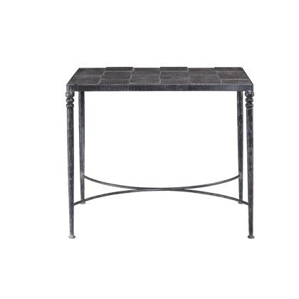 End Table Blue Stone & Iron