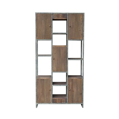 Metal Rack With Old Pine Blocks Metal Rack With Old Pine Blocks