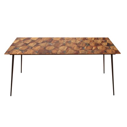 Hex Bolum Dining With Table Forged Legs