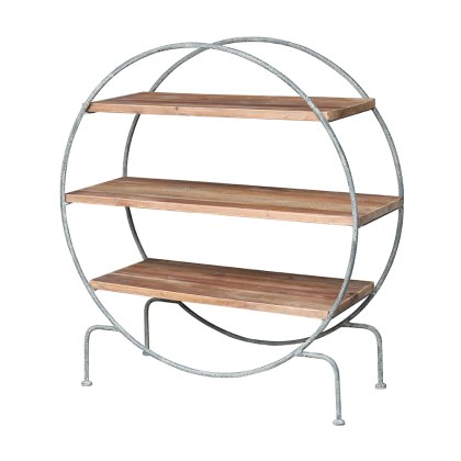 Round Shelf With Metal Frame Round Shelf With Metal Frame