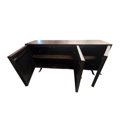 Shuttering Smoke 3 Door Sideboard With Cross Legs