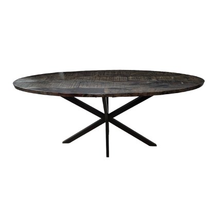 Shuttering Smoke Oval Console