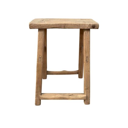 Natural Square Stool