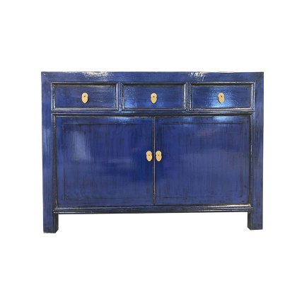 Royal Blue 2 Door 3 Drawer Cabinet