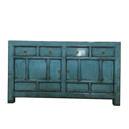 Dark Turquoise 2 Door 4 Drawer Cabinet