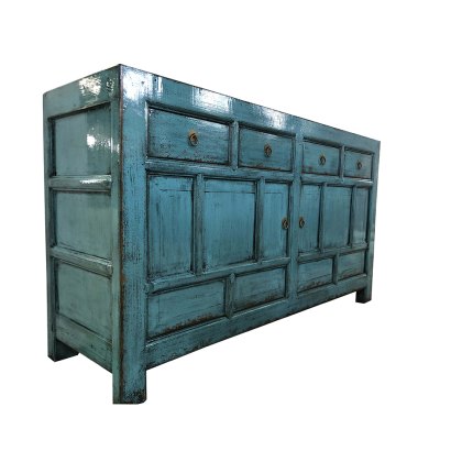 Dark Turquoise 2 Door 4 Drawer Cabinet