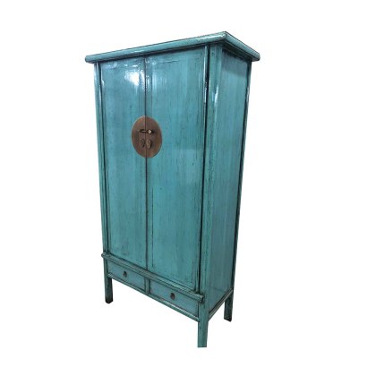 Turquoise 2 Drawer 2 Door Wardrobe