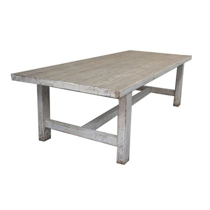 Natural And White Dining Table