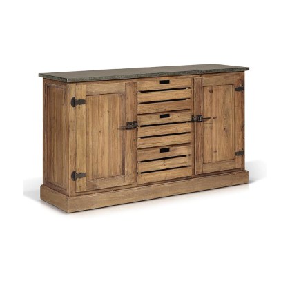 Sideboard With Antique Zinc Top Sideboard With Antique Zinc Top