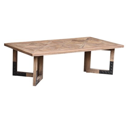 Parquet Top Elm Coffee Table