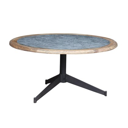 Oak & Iron Round Coffee Table Oak & Iron Round Coffee Table
