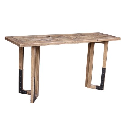 Parquet Top Elm Console Table