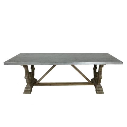 Rectangular Zinc Top Dining Table