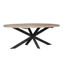 Oval 2.4m Table With Metal Legs Oval 2.4m Table With Metal Legs