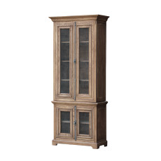 Reclaimed Elm Cabinet With Chicken Wire Doors