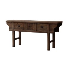 Old Elm Console Table