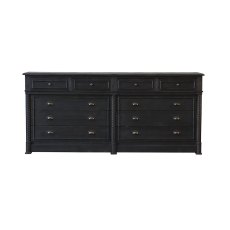 Dark Pine 10 Drawer Sideboard