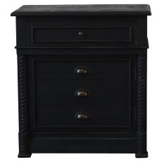Dark Pine 1 Drawer 1 Door Side Table