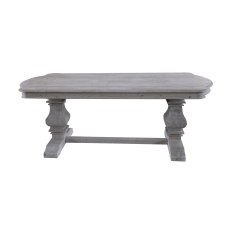Kidney End Dining Table with Grey Wash Kidney End Dining Table with Grey Wash