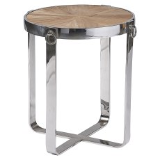 End Table with Stainless Steel Legs