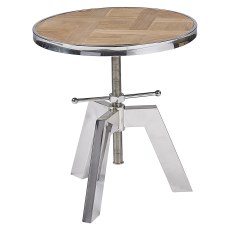 Round Small Table with Stainless Steel Legs
