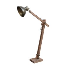 Mango Wood And Iron Floor Lamp