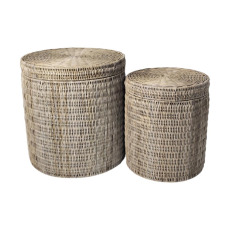 2 x Laundry Baskets With Lids