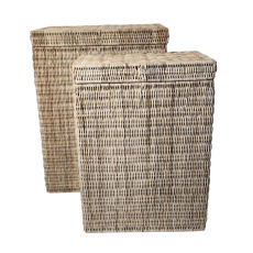 2 x Laundry Baskets With Lids