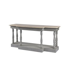 Arthemise Large Console 1 Drawer With Teak Top