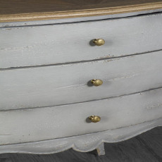 Palatino 3 Drawer Reclaimed Teak Top Bed Table