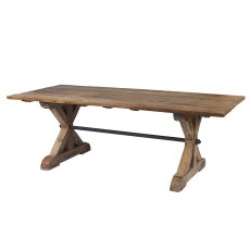 Achille Dining Table With Iron Bar