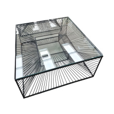 Coffee Table Glass Top With Black Base