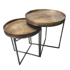Round Side Table Set Of 2