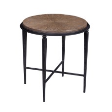 Oak & Iron End Table
