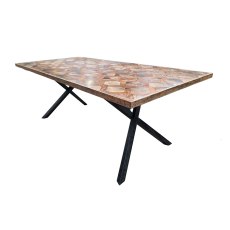 Knitted Dining Table Crossed Legs